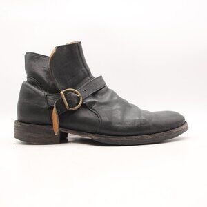 Fiorentini Baker Ankle Moto Booties Boots Men’s Size EU 42 Black Leather Buckle